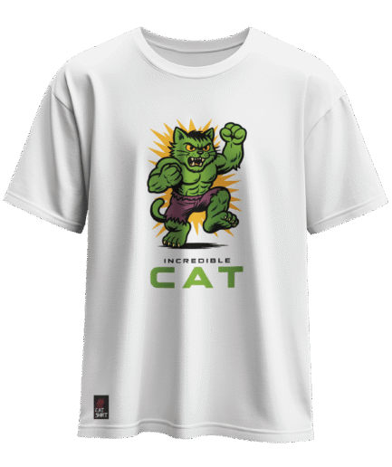 CAT-SHIRT INCREDIBLE KEDİ REGULAR BEYAZ T-SHIRT