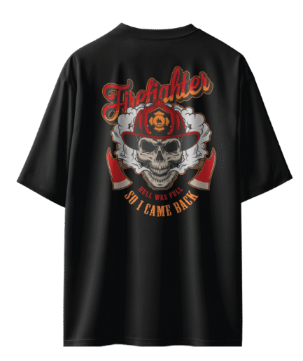 Firefighter, İtfaiyeci İskelet T-shirt