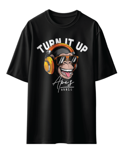 DJ Maymun Siyah Oversize T-Shirt