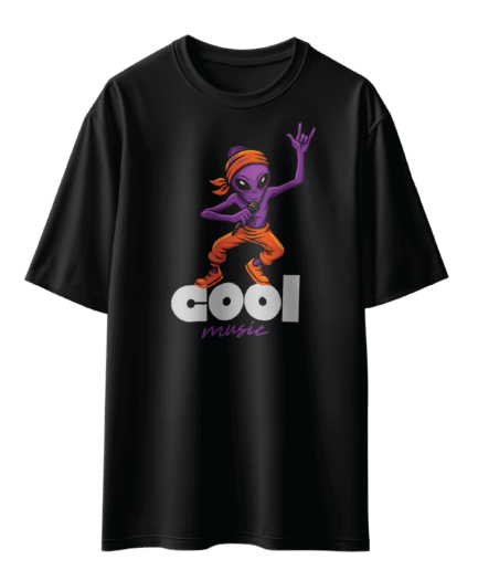 Cool Musıc Canavar Oversize Siyah Tişört