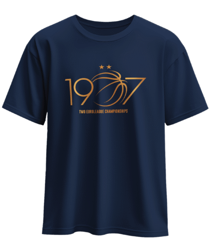 Euroleague 1907 Gold Carbon Lacivert Regular Tişört