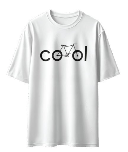 Cool Bisiklet Oversize Beyaz Tişört