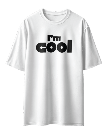 I'm Cool Oversize Beyaz Tişört