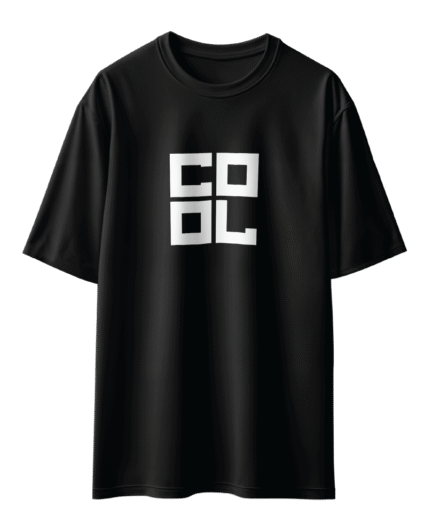 Cool Kare Oversize Siyah Tişört