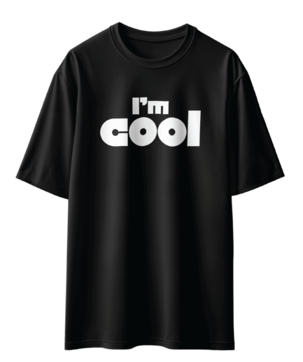 I'm Cool 2 Oversize Siyah Tişört