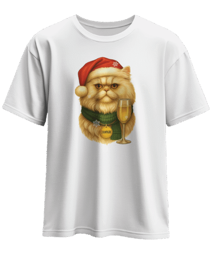Kedi Şampanya Noel Baba