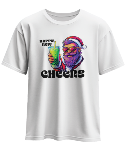 Happy New Cheers Noel Baba kokteyl Bardaklı